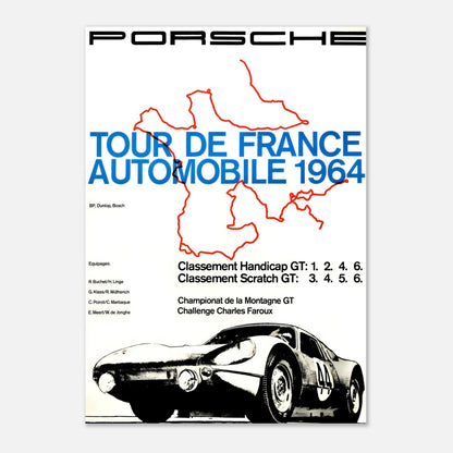 Tour de France Automobile - Porsche 1964 Retro Poster
