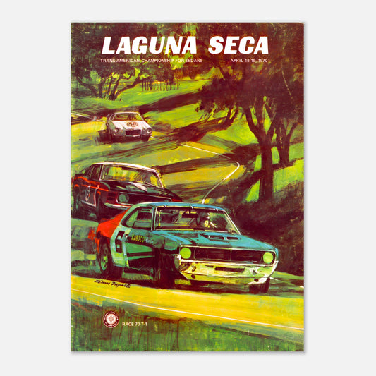 Trans-American Championship Laguna Seca 1970 Retro Poster