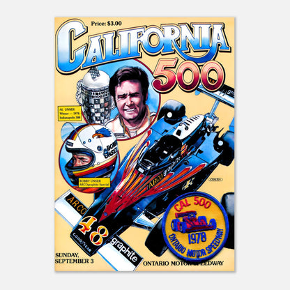 USAC California 500 - Ontario Motor Speedway&nbsp;- 1978 Retro Poster