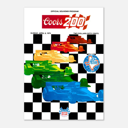 USAC Championship Coors 200 - Texas World Speedway&nbsp;- 1979 Retro Poster