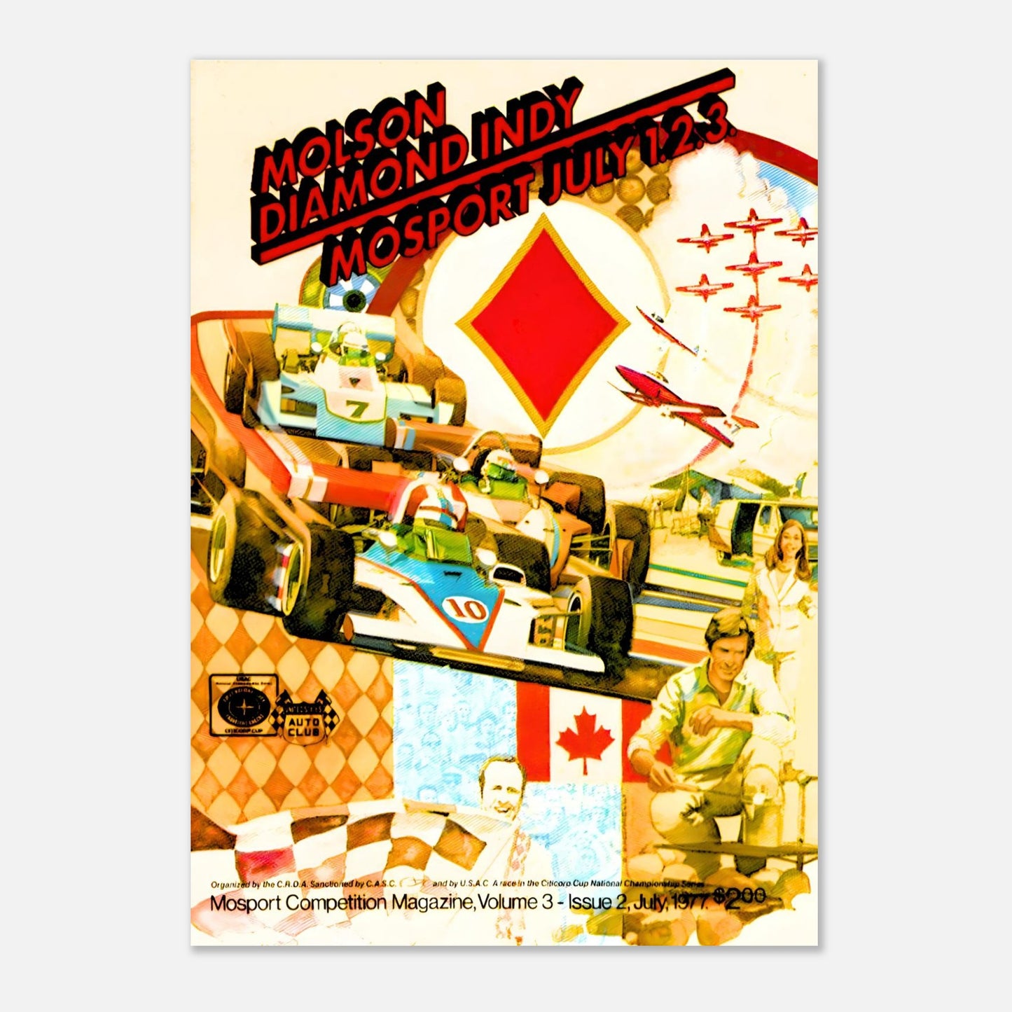 USAC Molson Diamond Indy - Mosport&nbsp;- 1977 Retro Poster