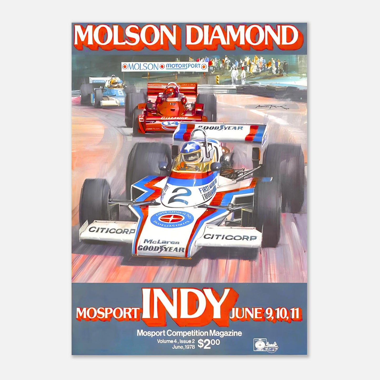 USAC Molson Diamond Indy - Mosport&nbsp;- 1978 Retro Poster