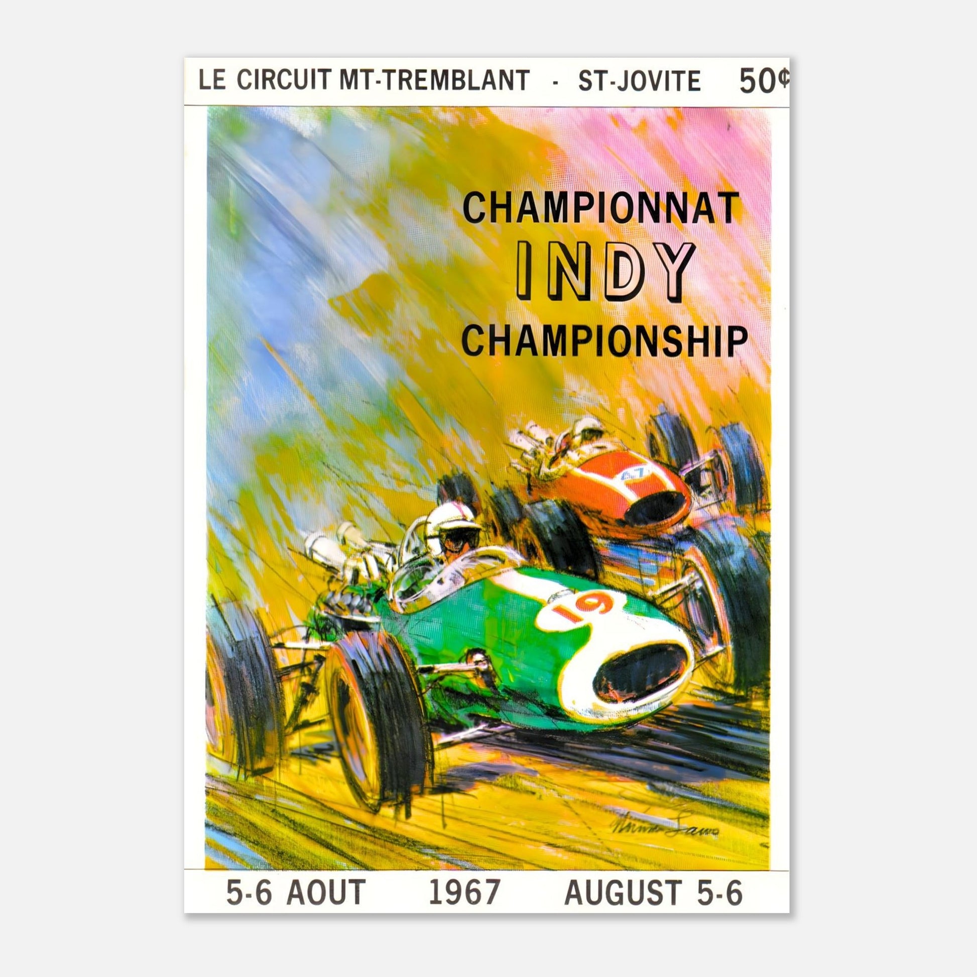 USAC National Championship - Mt Tremblant 1967 Retro Poster