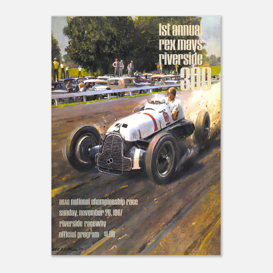 USAC National Championship - Riverside International Raceway 1967 Retro Poster