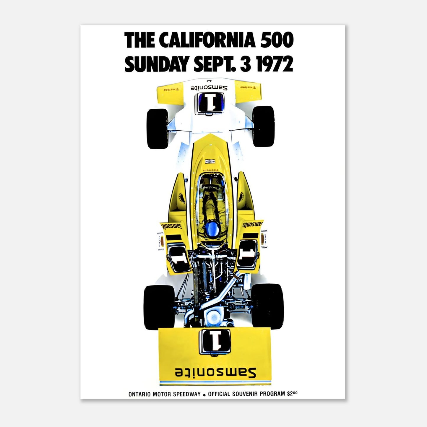 USAC National Championship California 500 - Ontario Motor Speedway&nbsp;- 1972 Retro Poster