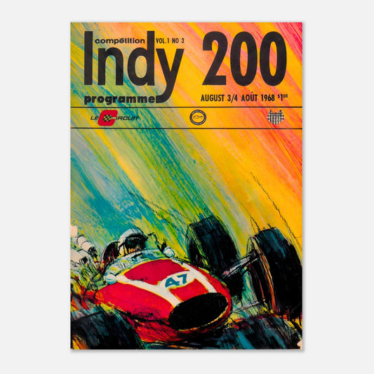 USAC National Championship Indy 200 - Mt Tremblant 1968 Retro Poster
