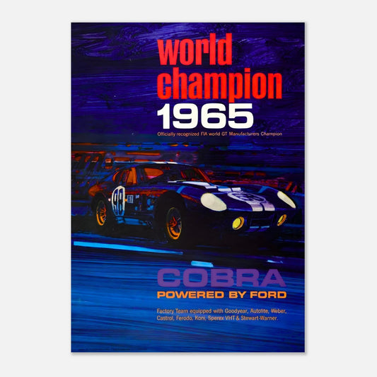 World Champion - Cobra Powered by Ford - 1965 Retro Poster