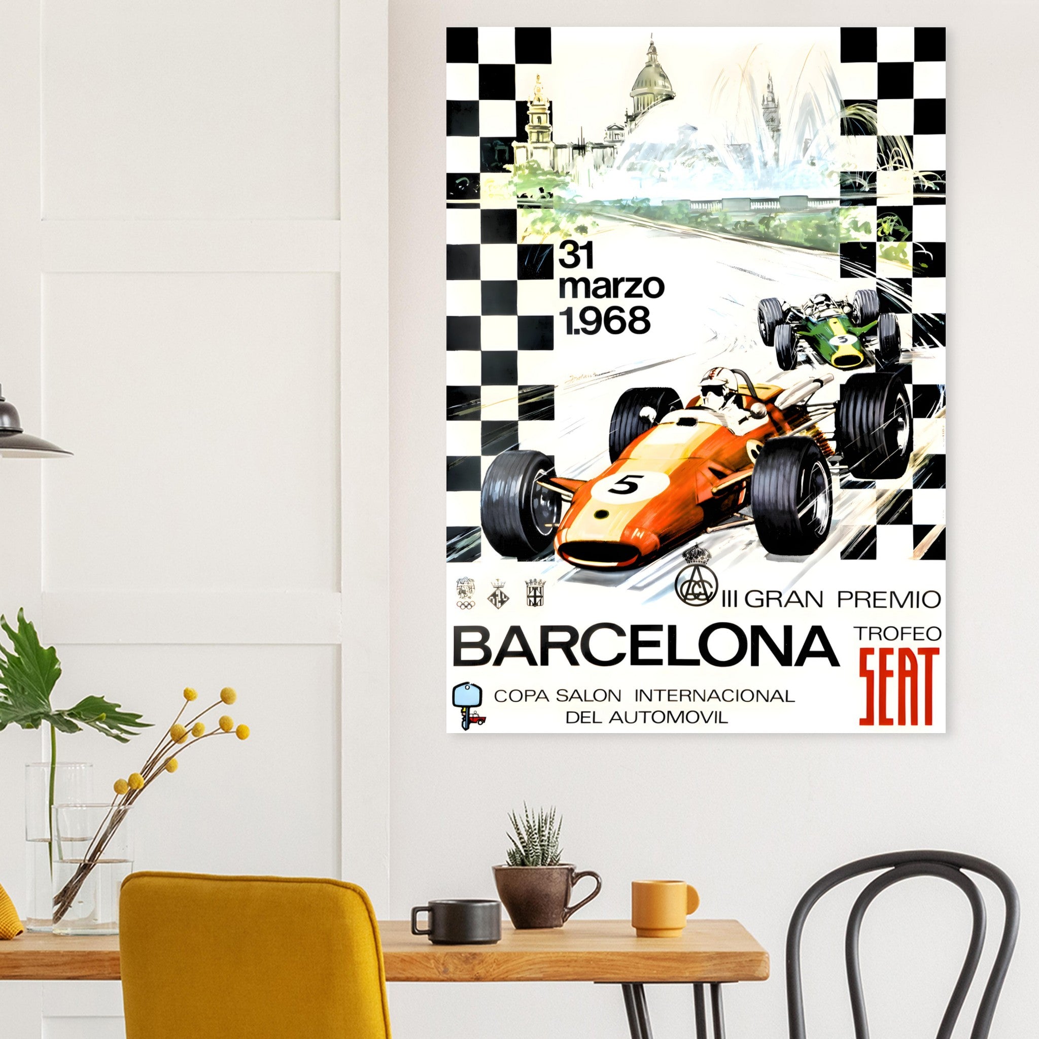 Poster 1968 - Spanish F1 Grand Prix - Barcelona Montjuïc – Racing